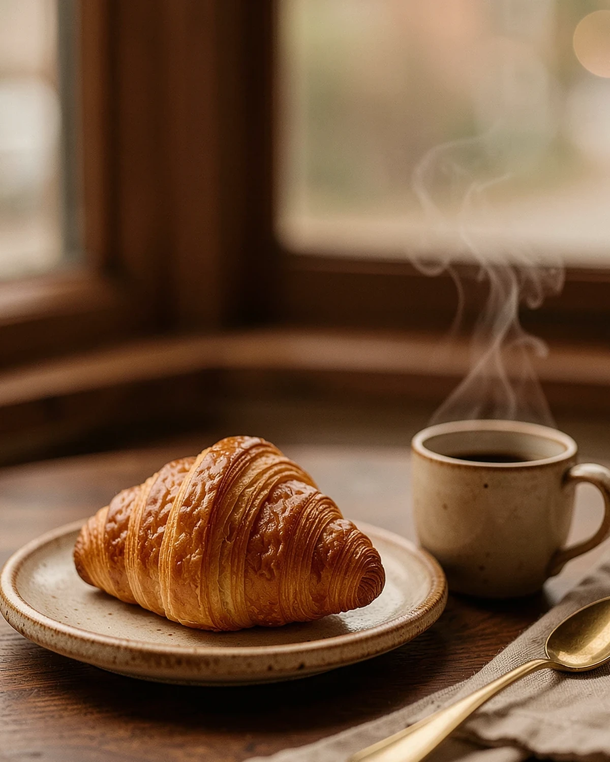 Premium cafe pastry launch visual